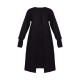 Black Ribbed Knitted Midi Cardigan