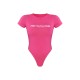 PRETTYLITTLETHING Hot Pink Logo Short Sleeve Bodysuit