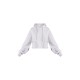 Ash Grey Oversized Cropped Sweat Hoodie